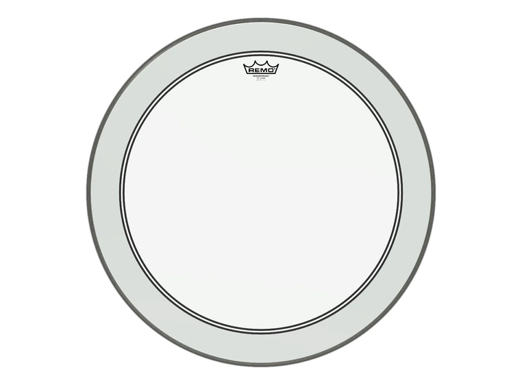 Remo P3-1324-C2 Powerstroke 3 Clear m/Slam Patch 24 Basstr. 
